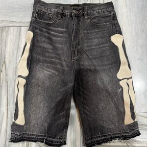 Kapital Bone Denim Shorts